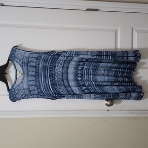 STYLE & CO Shades of Blue Sleeveless Tank Dress Size XXL